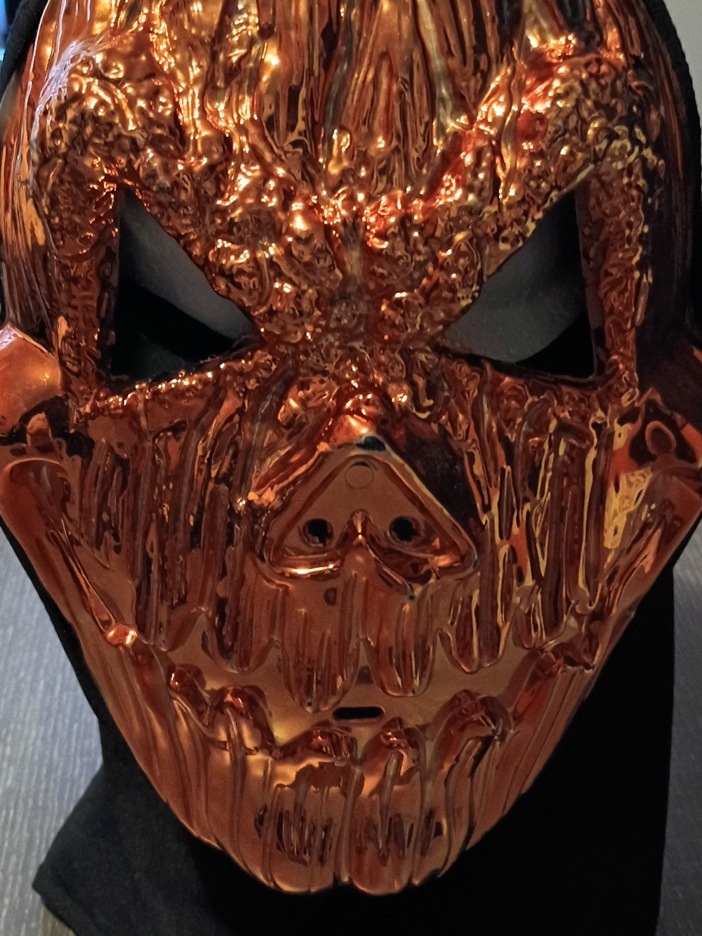 Halloween Kids Metallic Orange Pumpkin Mask - Unbranded